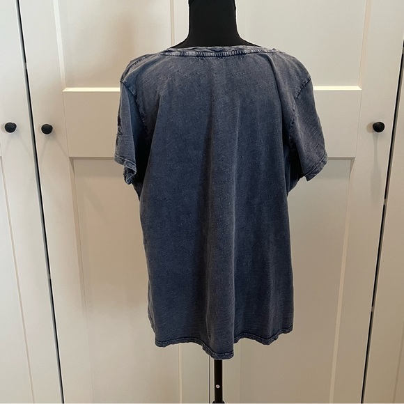 Lucky Brand Navy Top with Mandala Pattern - Picture 2 of 5